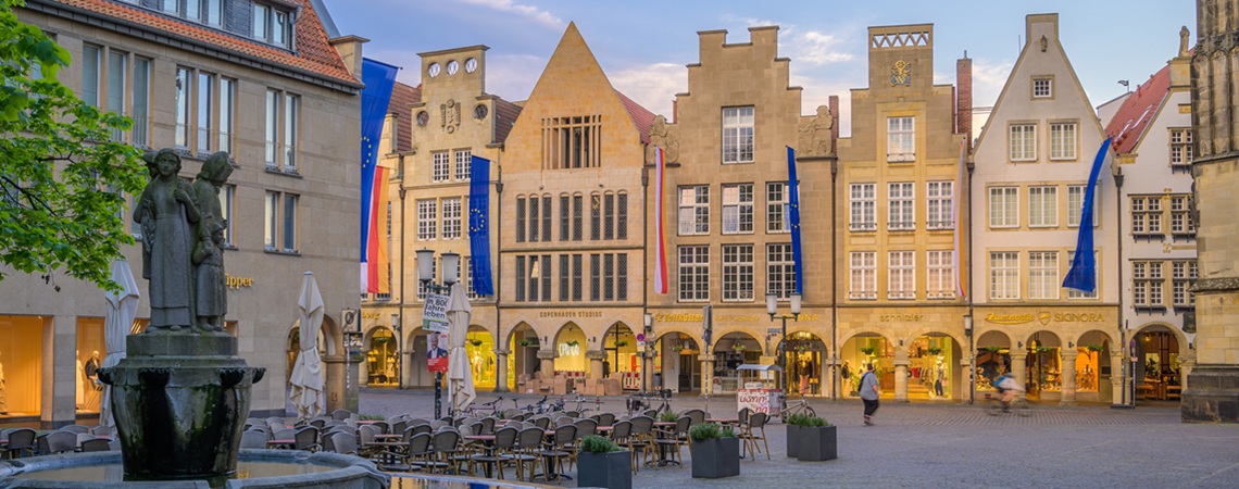 Marktplatz und Einkaufszentrum in Münster Marktplatz und Einkaufszentrum in Münster